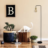 Lampe debout "modo" en métal en noir, versions en or, prise E27, lampe de table pour salon, salle à manger, cuisine, couloir, couloir ou bureau, 150 haut