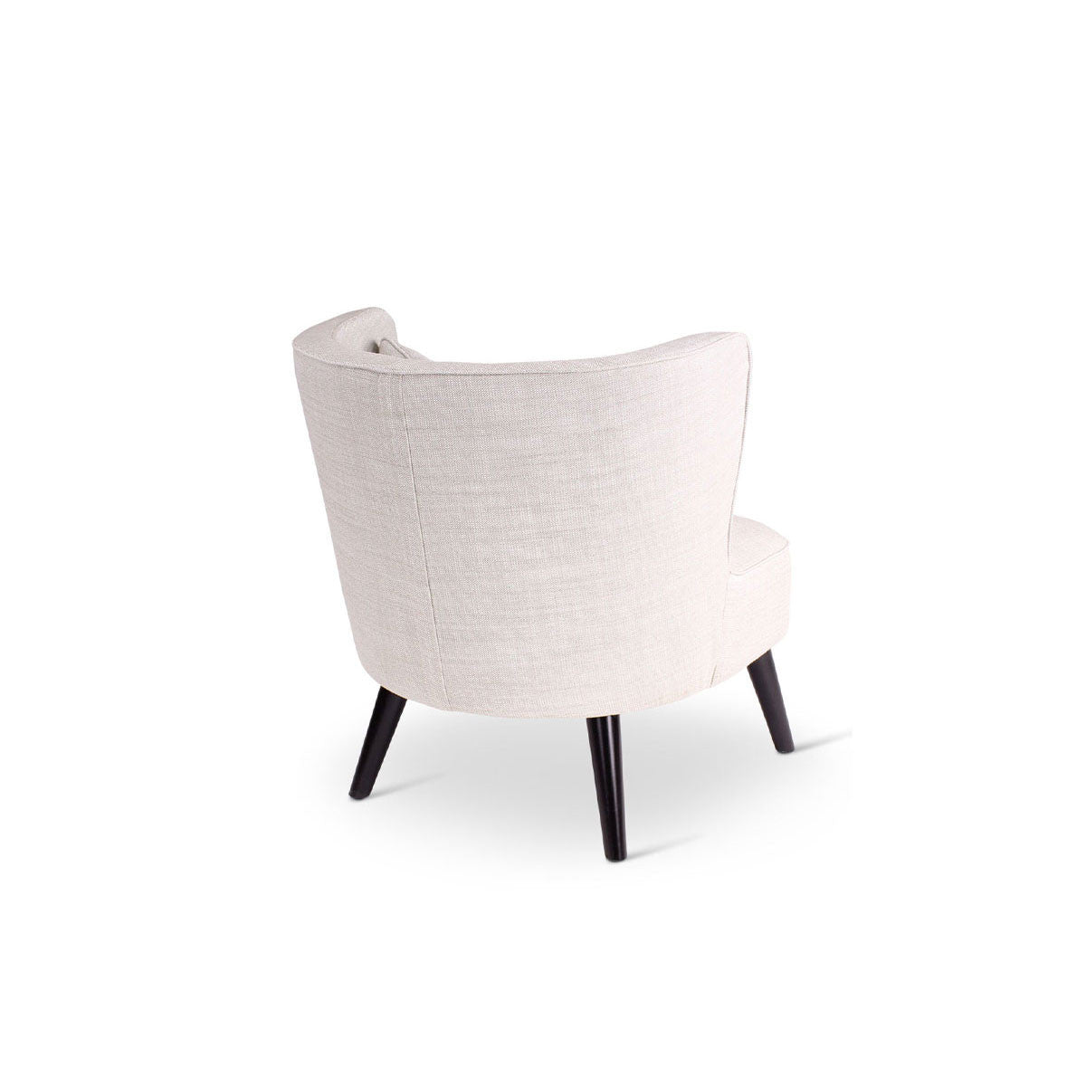 Pieds bois ronds finition oak black du fauteuil Ina