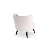 Pieds bois ronds finition oak black du fauteuil Ina