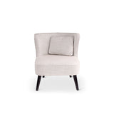 Fauteuil Ina Castle Line tissu Gent mushroom et pieds bois ronds