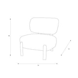 Fauteuil lounge Denzel en ambiance salon