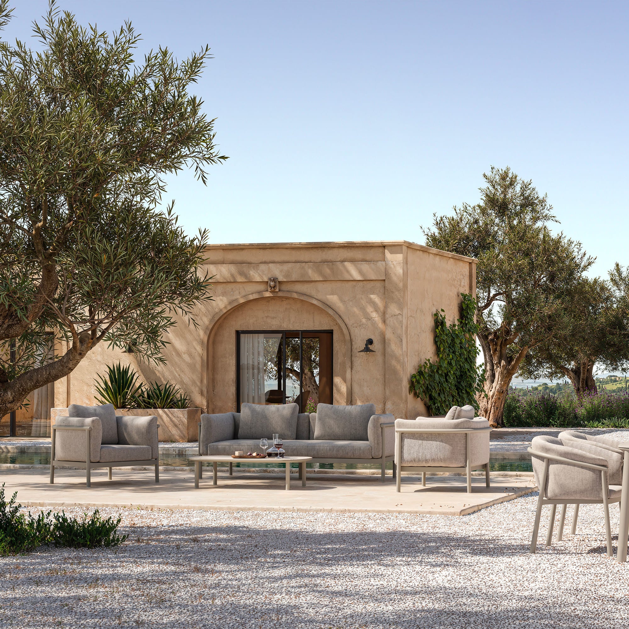 Fauteuil outdoor Liv en ambiance terrasse
