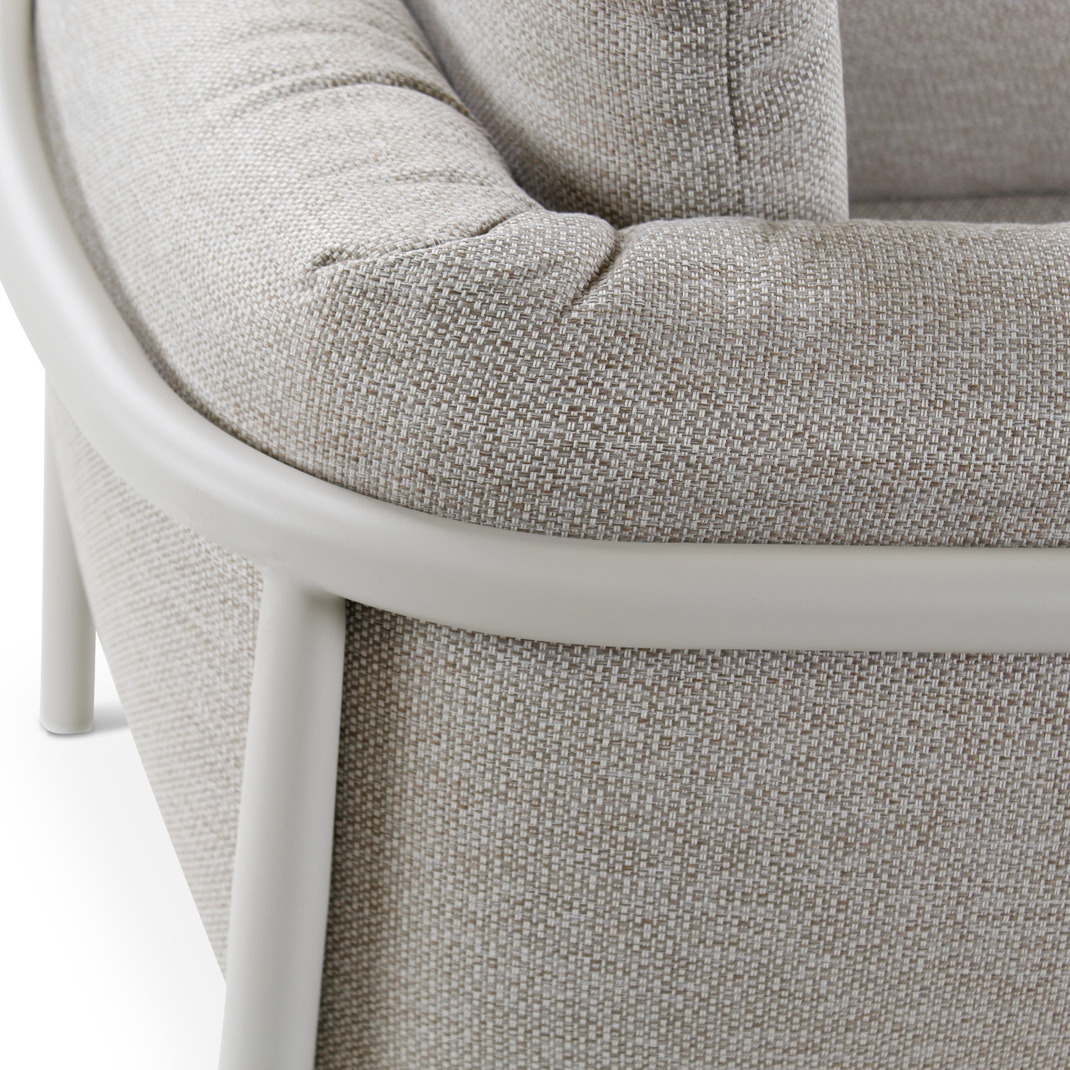 Détail de la structure aluminium du fauteuil Liv