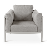 Fauteuil outdoor Liv Castle Line en aluminium coloris Dune
