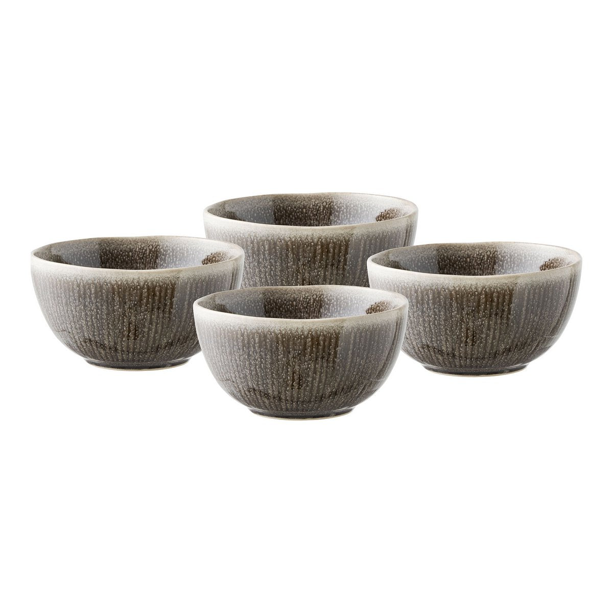 Ensemble de 4 bols Viola en céramique gris