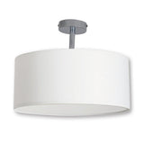 Plafond textile "New York", lampe de plafond classique avec des lames de texte en blanc, socket E27, 40 cm de diamètre, adapté à l'ensemble du salon