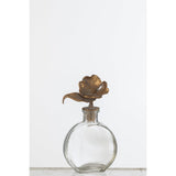 Bouteille J-Line Flower en verre doré avec finition métallique élégante