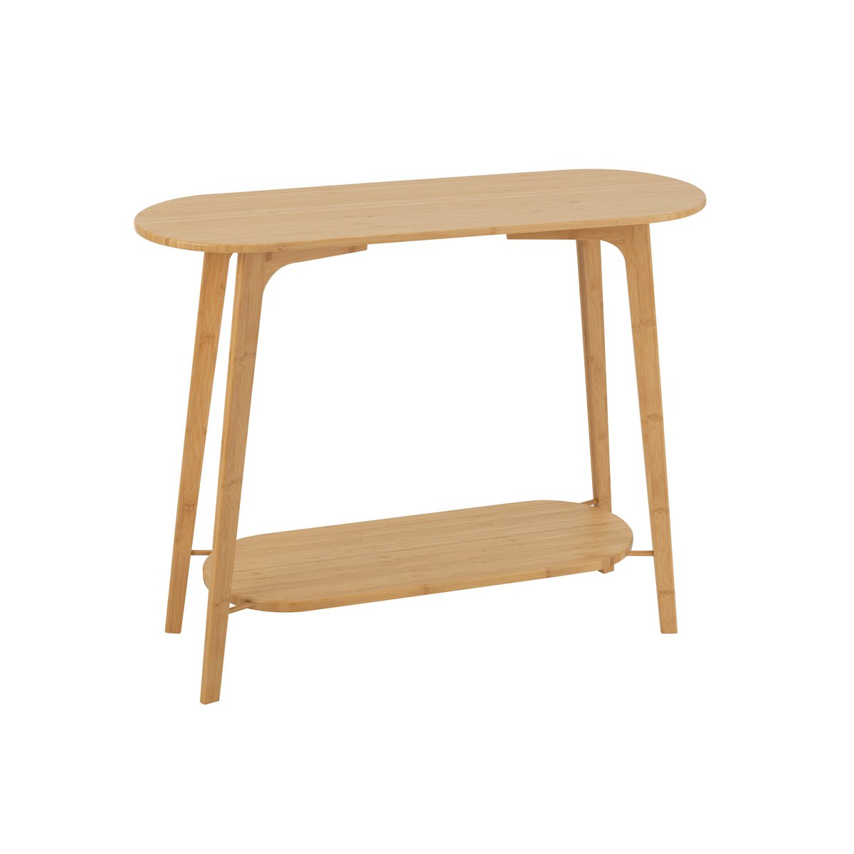 Console carrée J-Line en bambou naturel sur fond neutre
