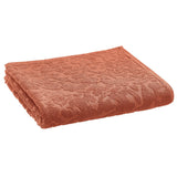 Drap de douche Gilda Sienne en éponge jacquard, couleur élégante et texture raffinée