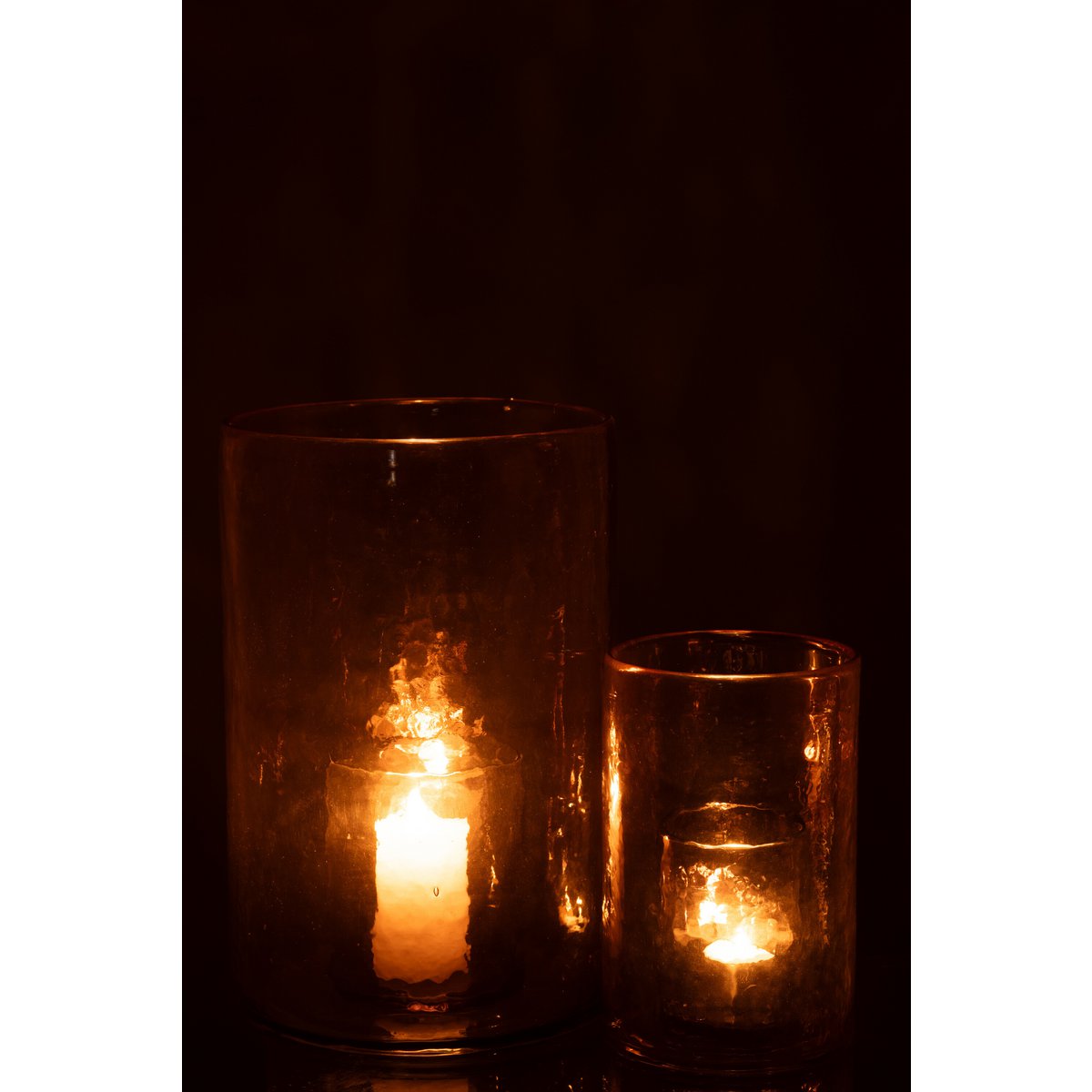 Lanterne J-Line en verre jaune - dimensions et matériaux