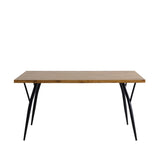 Table à manger industrielle Moebilia en MDF et métal noir, vue d'ensemble