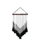 Suspension Pompon J-Line en coton noir, design élégant et moderne