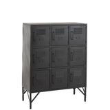 Armoire J-Line - 9 portes - métal - noir