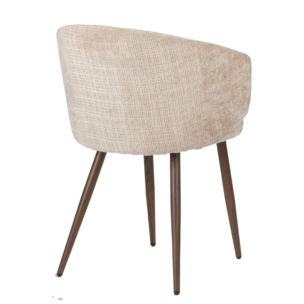 Chaise Luna crème avec vue sur le tissu doux