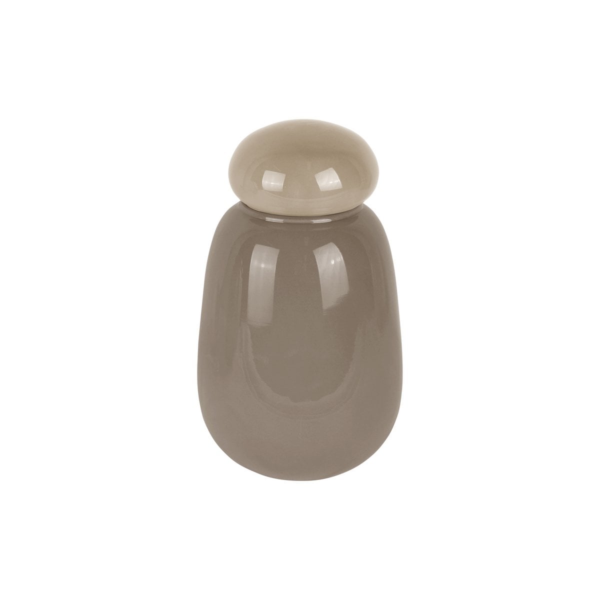 Vase Nuevo Dulce en verre gris avec capuchon élégant