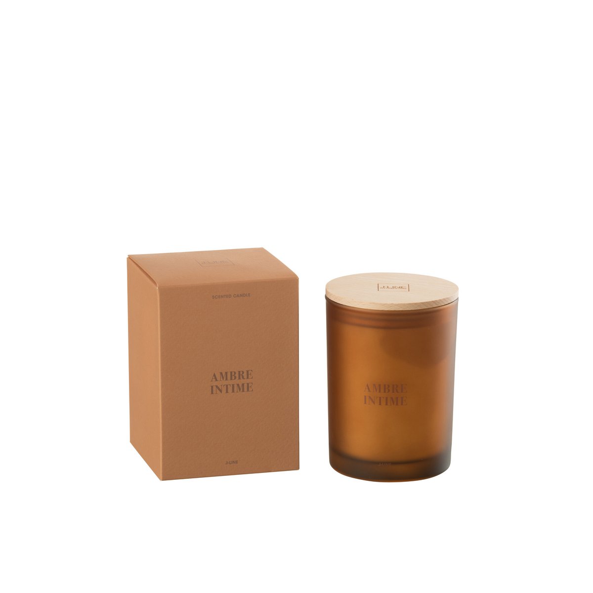 Bougie J-Line Ambre Intime - vue avant avec couleur jaune
