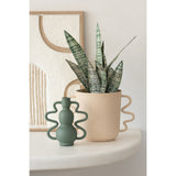 Vase Julien J-Line en aluminium beige, vue de face avec finition moderne
