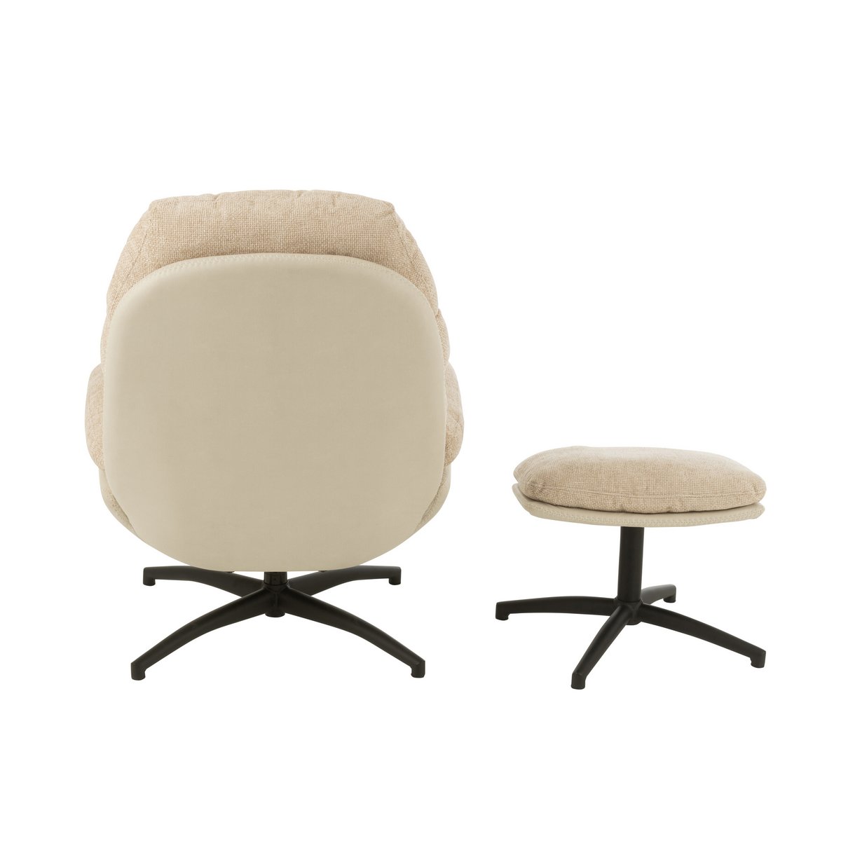 Structure en métal noir du fauteuil relax J-Line