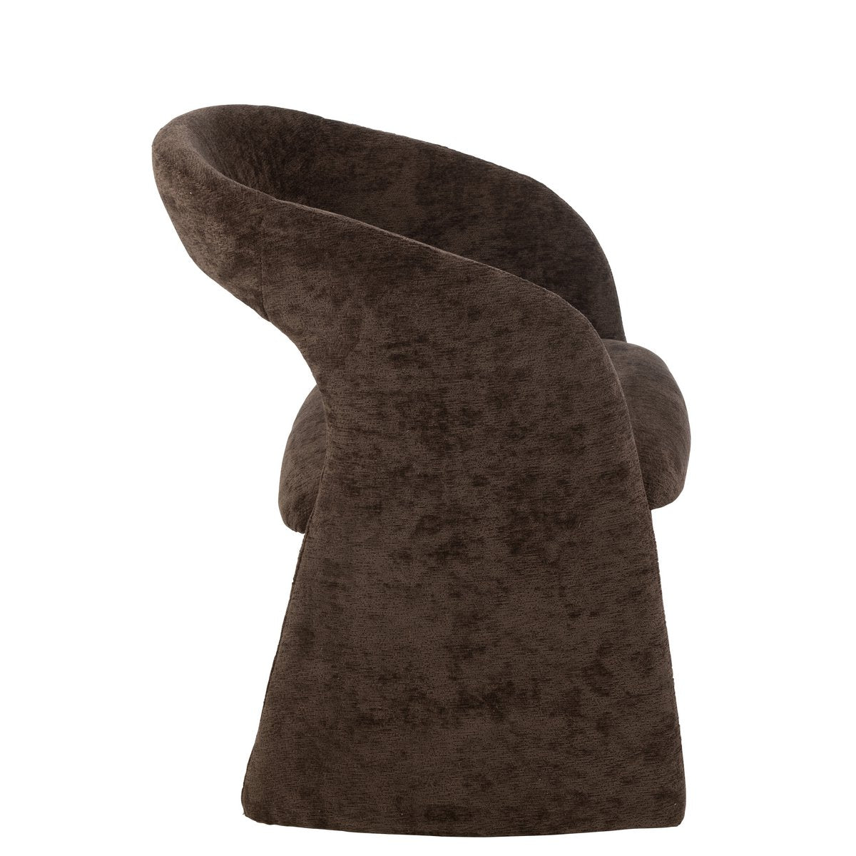 Détail du textile de la chaise J-Line Anise marron foncé