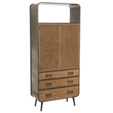 Armoire J-Line en bois et métal avec trois tiroirs