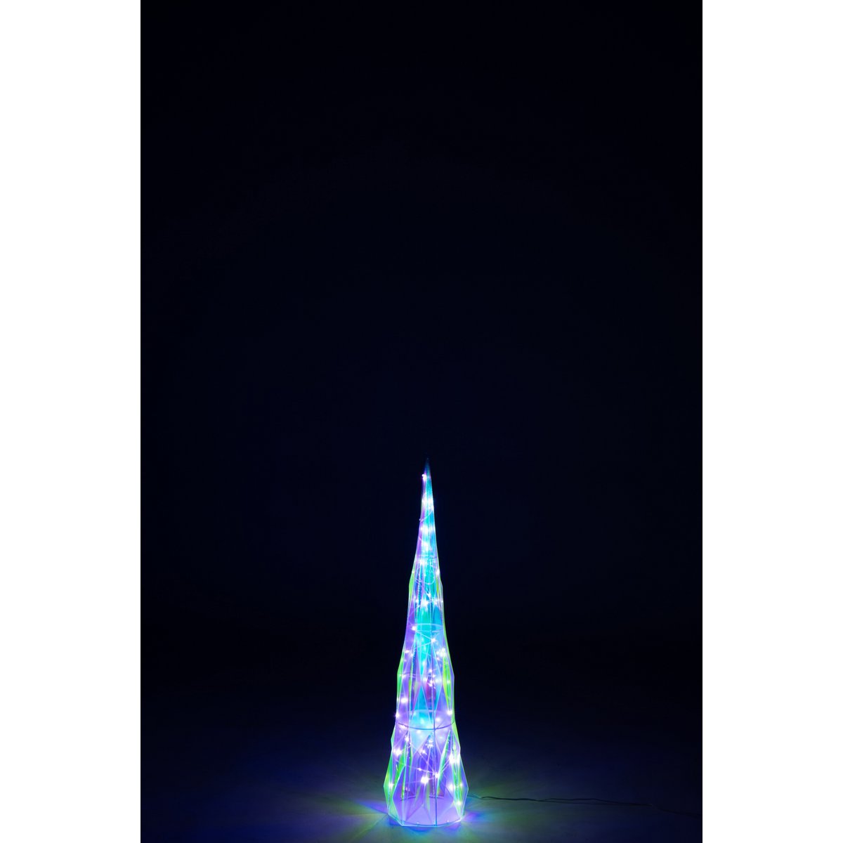 Détail des lumières LED sur l'arbre de décoration J-Line