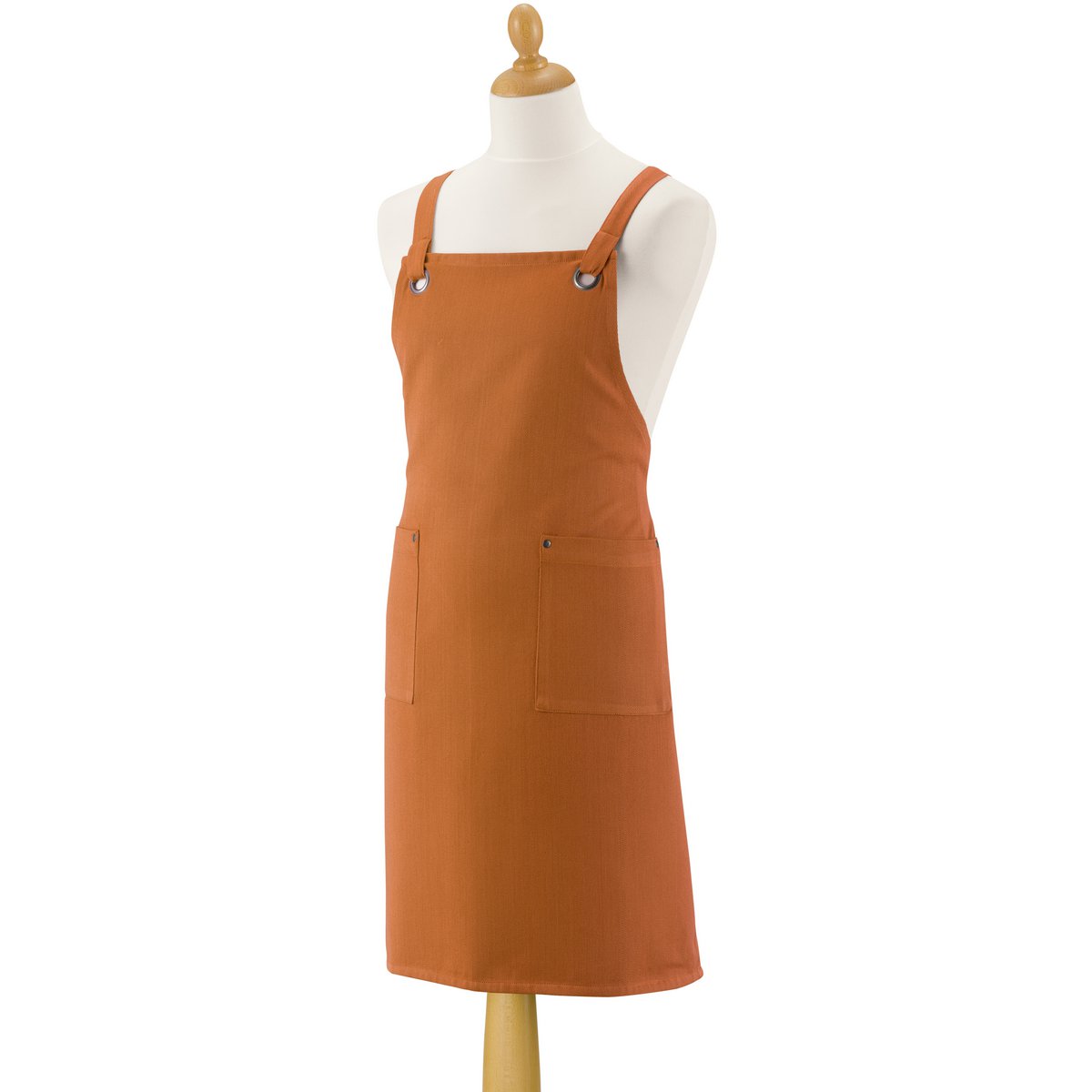 Tablier de cuisine recyclé Artisan Cannelle avec poches, vue avant