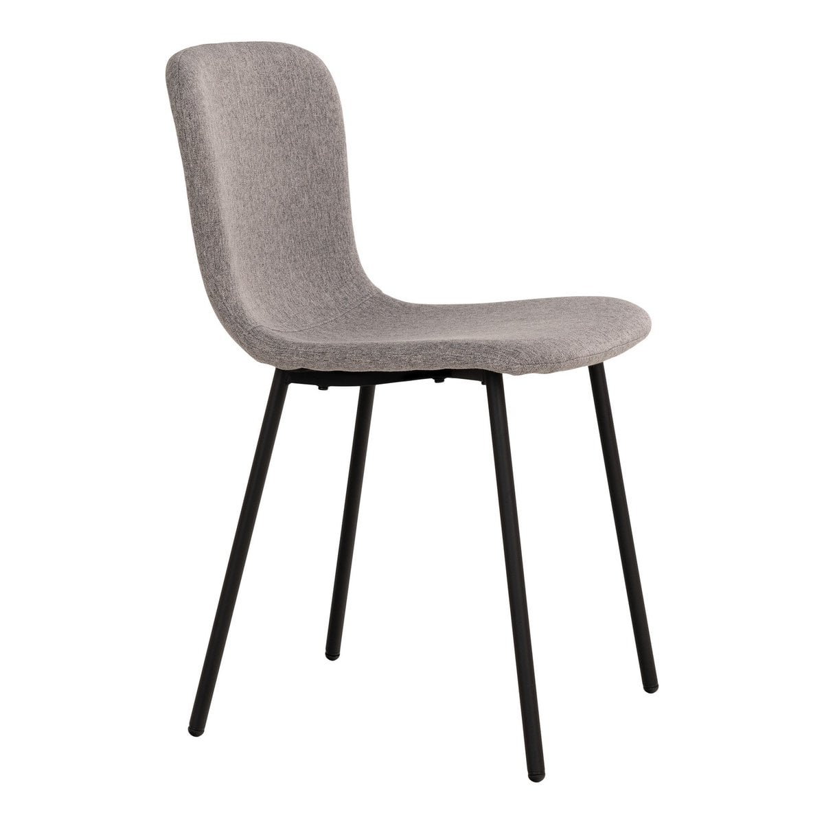 Détail du tissu polyester gris clair de la chaise Halden