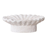Lot de deux bougeoirs scandinaves en céramique blanche