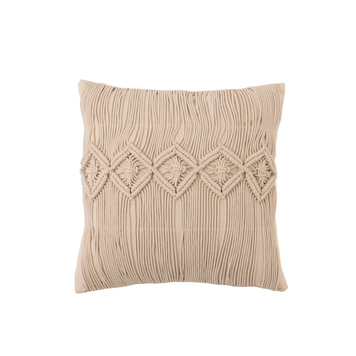 Détail du tissu en coton beige du coussin J-Line Cosy