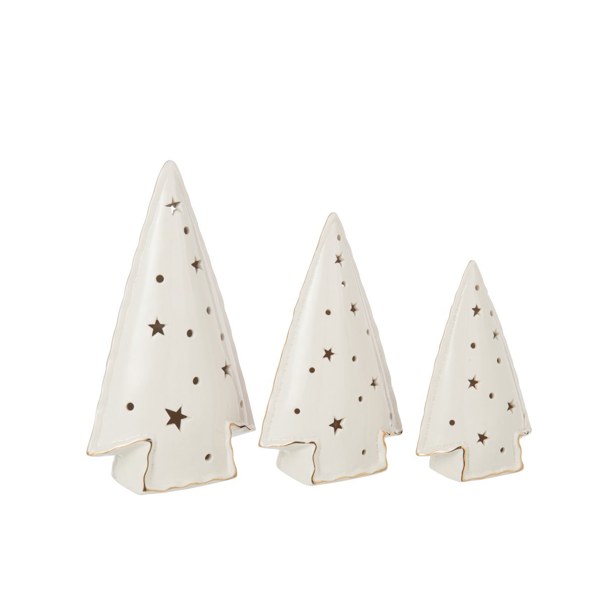 Détails des sapins de Noël J-Line en céramique avec lumière