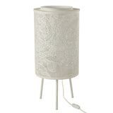 Lampe J-Line perforée en métal blanc, vue avant