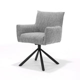 Focus fauteuil - tissu oasis gris - Turnet noir