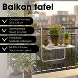 Table d'appoint d'extérieur Seattle Blanc