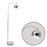 Lampe debout "style", lampadaire classique rétro avec un arc fait de métal de couleur chromée avec une prise E27, 146 cm de haut, idéal pour la salle à manger, le salon et le bureau.