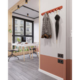 Gorillz Rounded Seven - Porte-manteau mural - 7 patères - Rouge