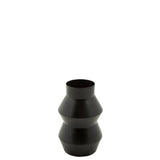 Vase Place des Vosges en métal et céramique noir