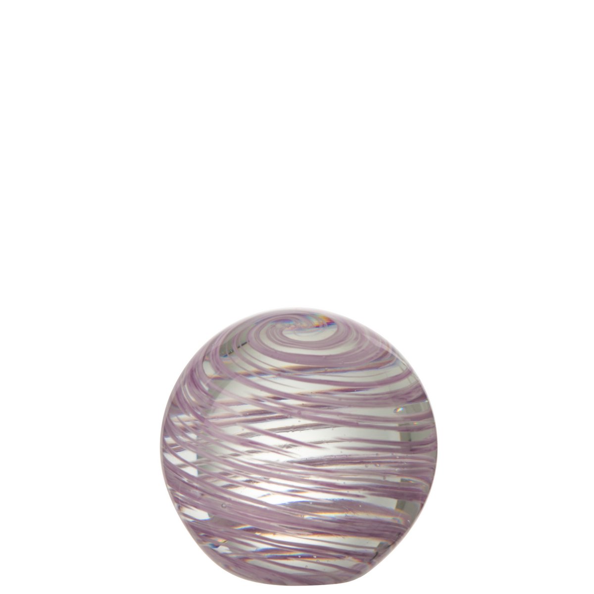 Serre-livres en verre mauve J-Line sur fond blanc, vue de face