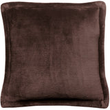 Coussin Tender Ébène 50x50 - vue de face avec texture veloutée