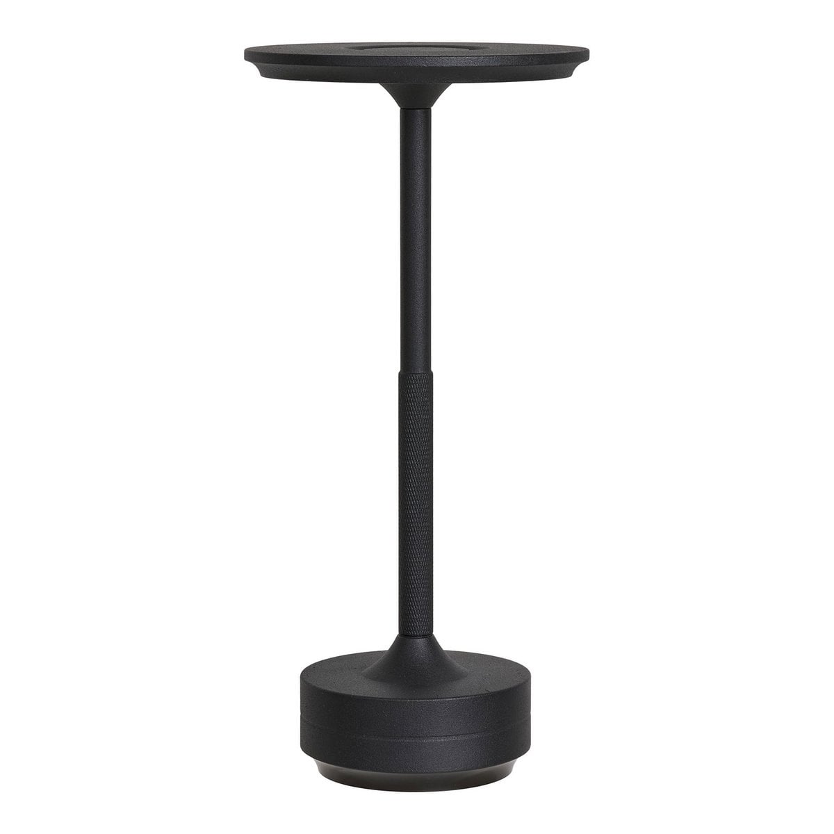 Lampe de table LED Lyneham en aluminium noir, interrupteur tactile