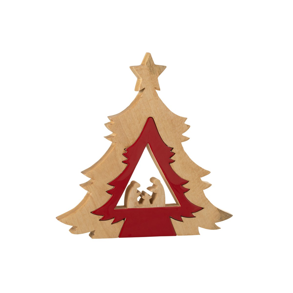 Détail de la Crèche en Arbre J-Line, finition bois naturel