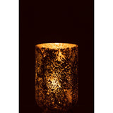 Détail de la lanterne J-Line Oxydé, verre transparent et métal cuivré