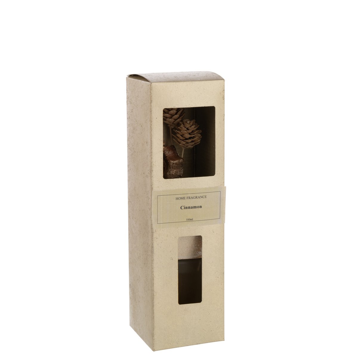 Détails de l'huile parfumée J-Line Cannelle avec sticks - finition élégante