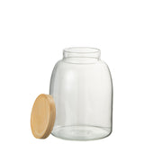 Pot de conservation Tom en verre et bambou - vue avant