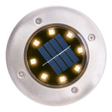 Brochet à étage solaire à LED à 6 sets "pour l'extérieur, brochettes en métal et en plastique en blanc en acier, avec LED intégrée
