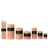Bougies de table roses J-Line en coffret, détail du design