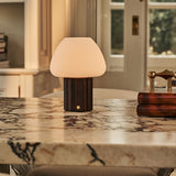 Lampe de table rechargeable Sophie marron foncé