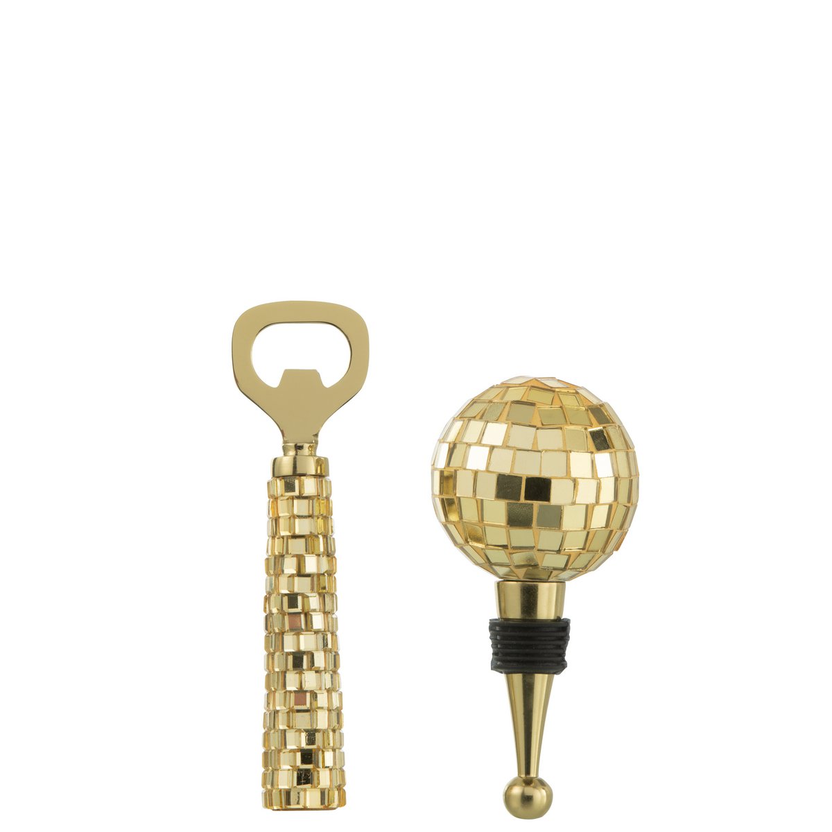 Bouchon de bouteille J-Line en verre doré, accessoire de luxe