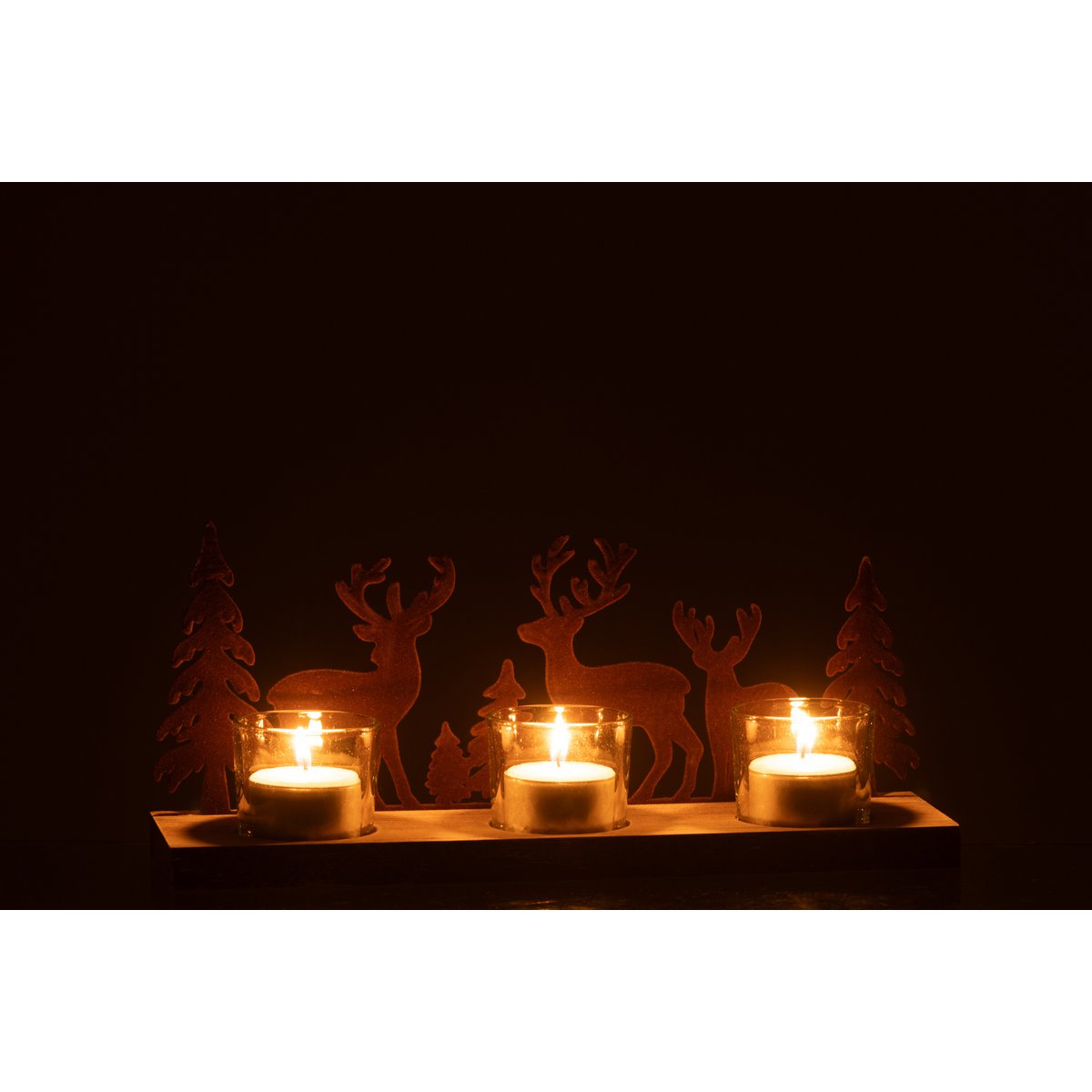 Photophore J-Line en ambiance festive, éclairage doux