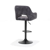 Tabouret de bar katy - tissu aurore anthracite