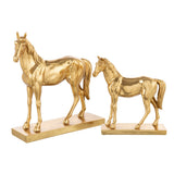 Détail de la sculpture J-Line Horse Based, finition dorée